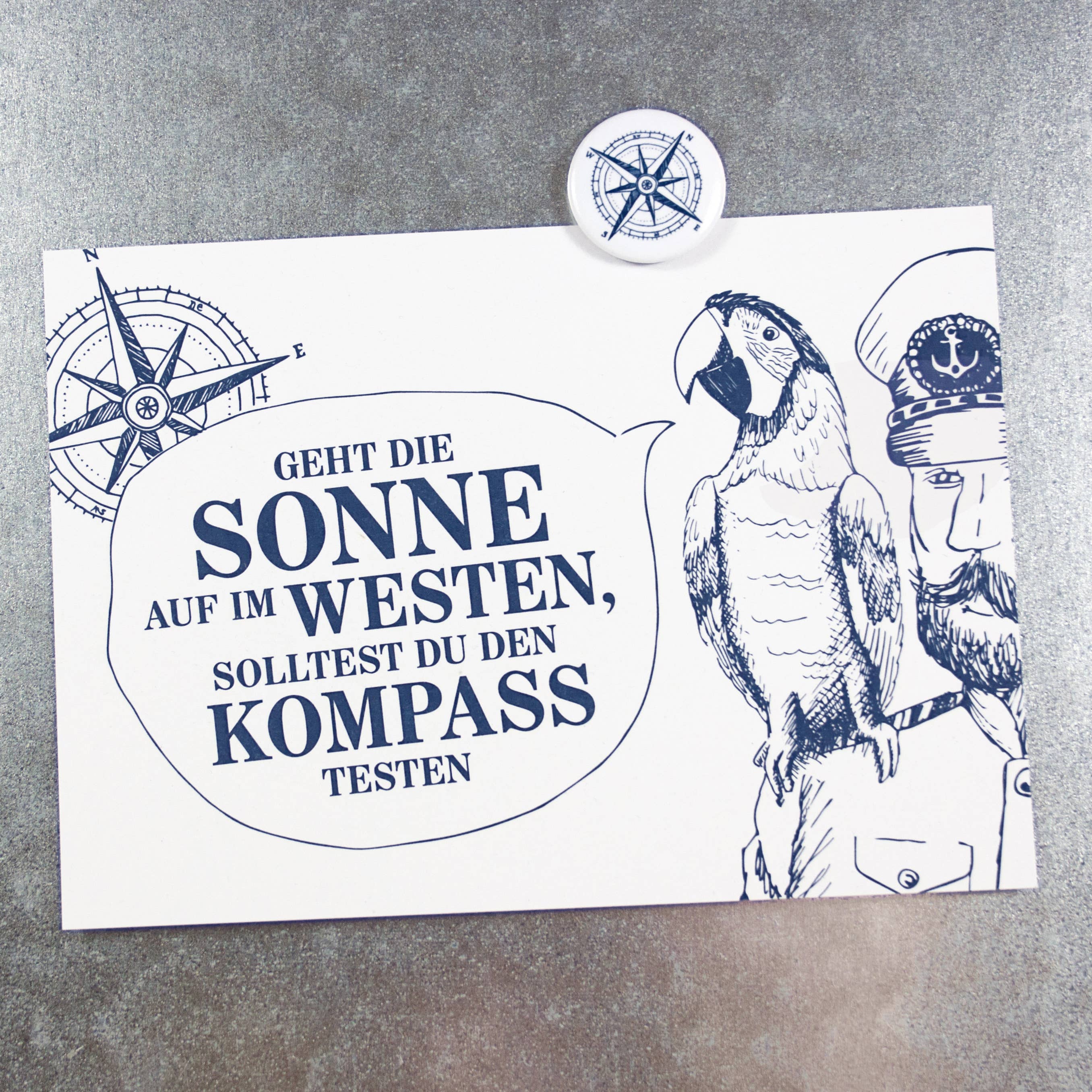 Bow & Hummingbird – wholesale Magnet – Maritim magnetkompass, 2,5 cm2