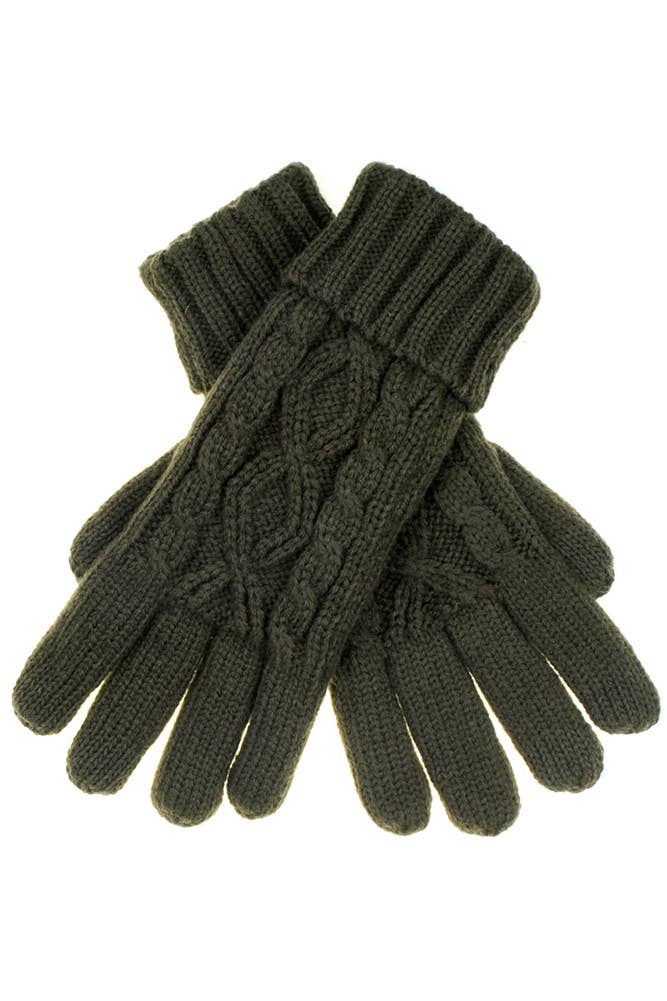 Hana - Vente Gants – femme - Gants à revers pliés en tricot torsadé CC avec doublure1