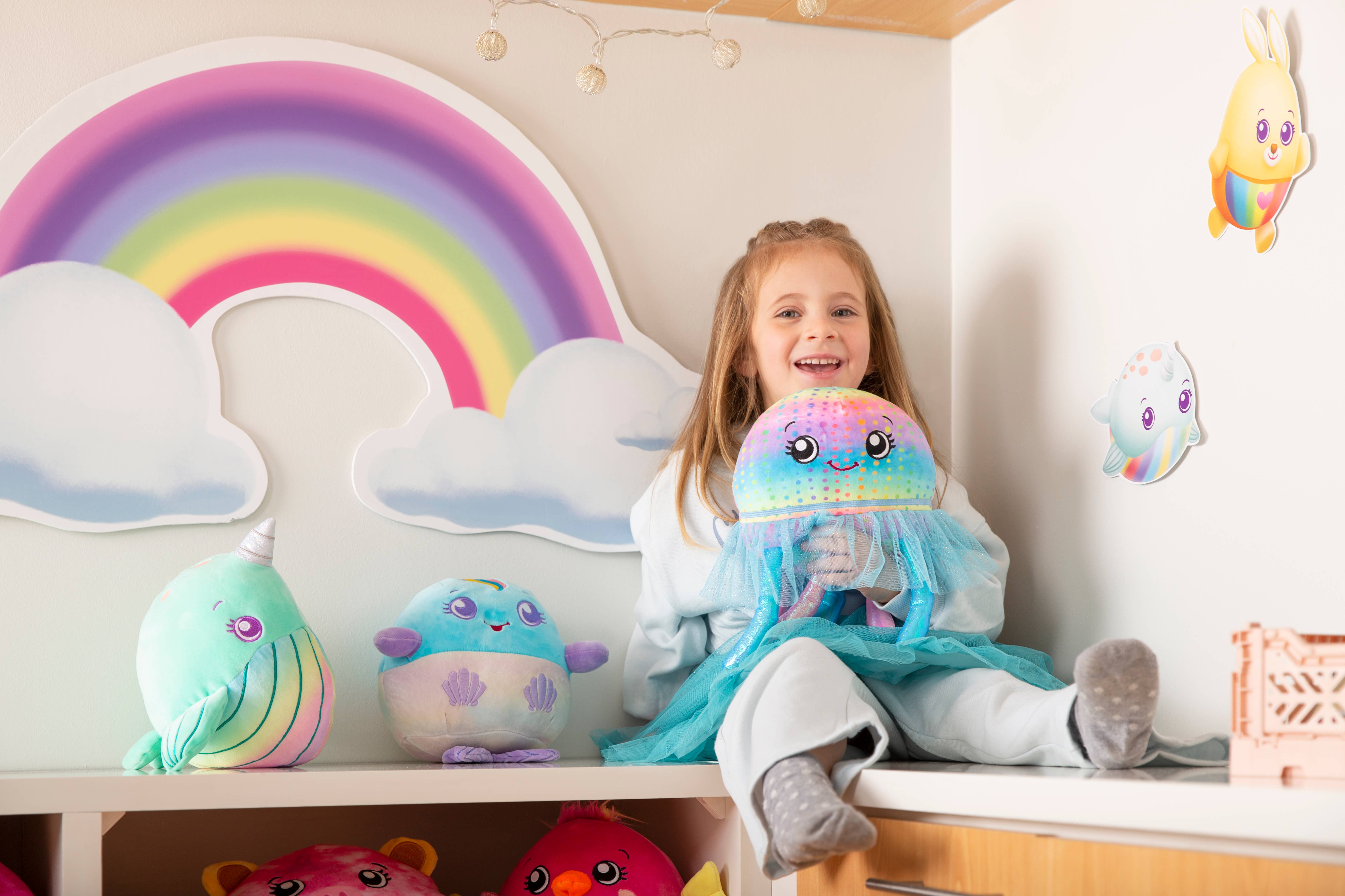 World Roller Toys - Wholesale Stuffed/Plush Toy - Kids & Baby - Juliana the jellyfish | Glow in the Dark 7.5" Soft Plush Toy1