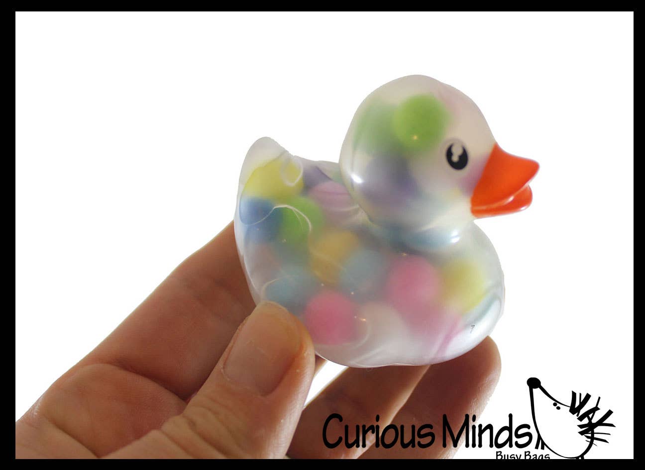 Curious Minds Toys - Wholesale Bath Toy - Baby - 1 Pom Pom Filled Regular 2" Rubber Ducks - Rubber Duckies - 7