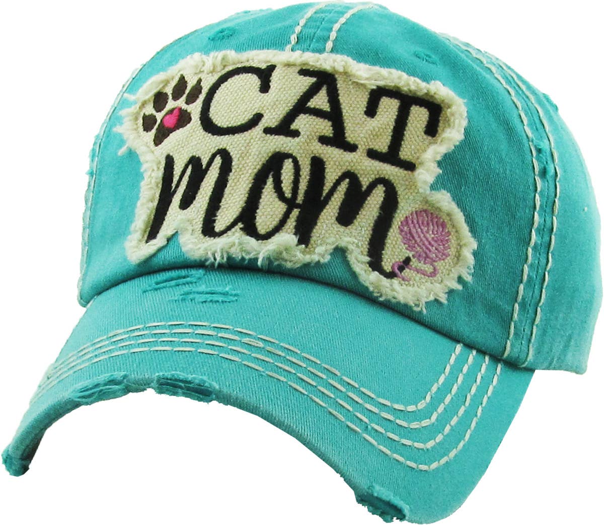 KBETHOS – Großhandel Basecap – Damen – CAT MOM Vintage-Kugelkappe gewaschen15