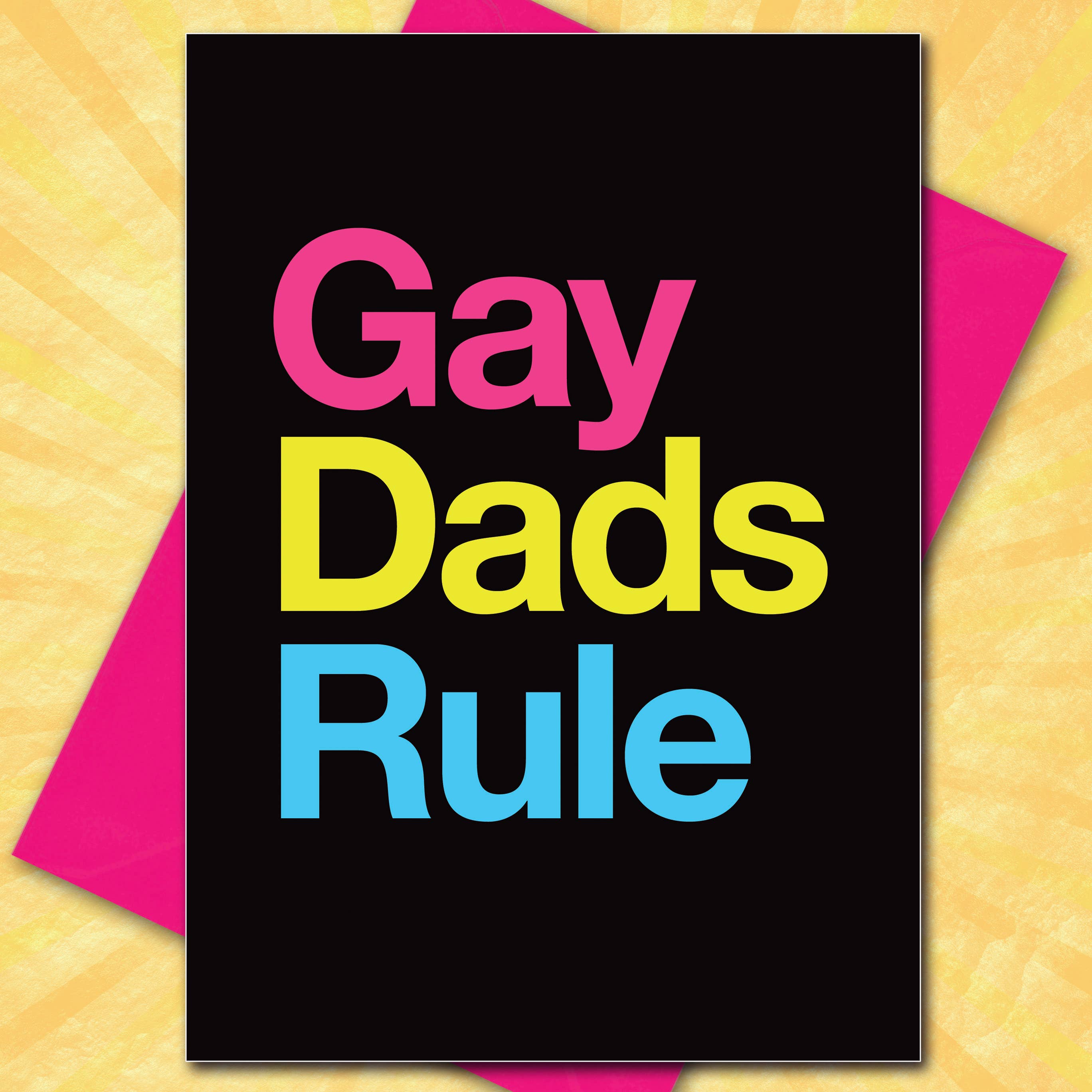 Peachy Kings / Kweer Cards - Wholesale Father's Day Card - GAY DADS RULE  (Gay Father's Day, Queer, LGBTQ)0