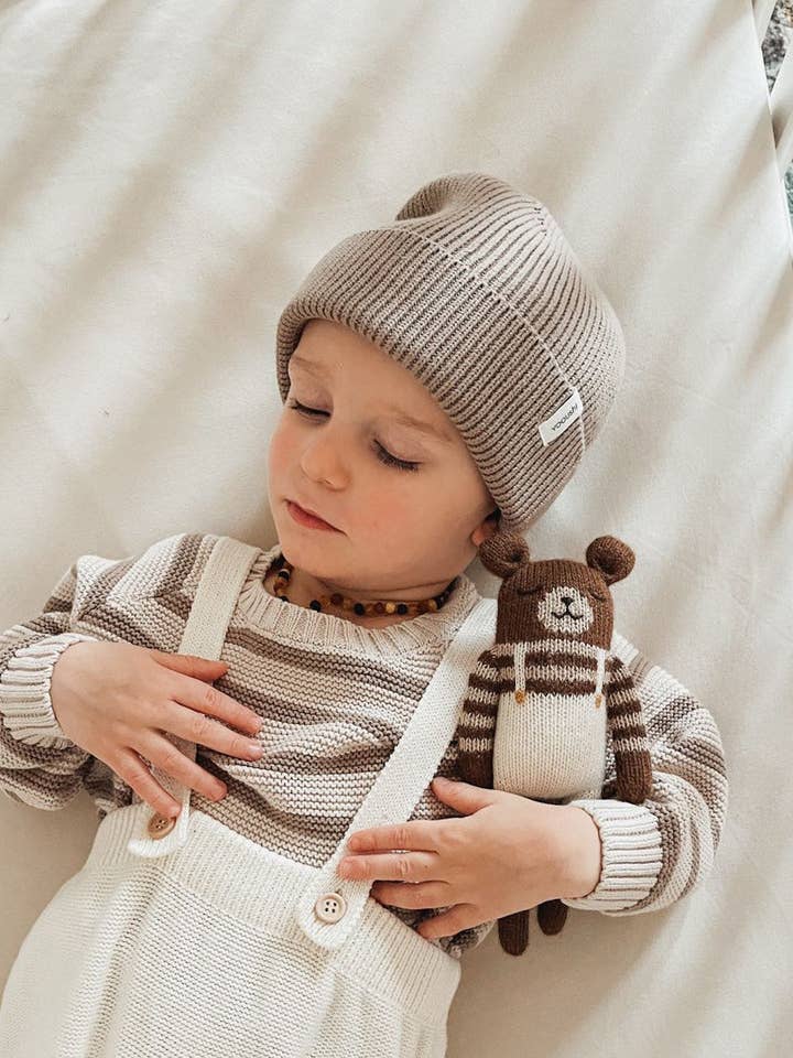 Yooushi - Wholesale Overalls - Baby - Cloud Cream Knit Suspender Pants3