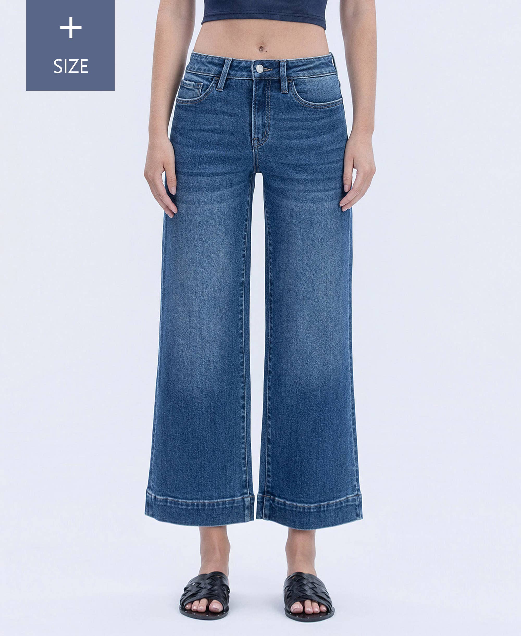 MESMÉRISME JEAN LARGE TAILLE HAUTE PLUS SIZE LV2005-P en vente sur Faire0