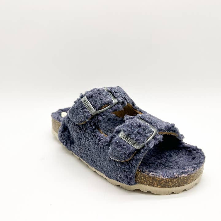 thies - Wholesale Sandals - Kids - thies 1856 ® Kids Organic Teddy Sandal blue grey1