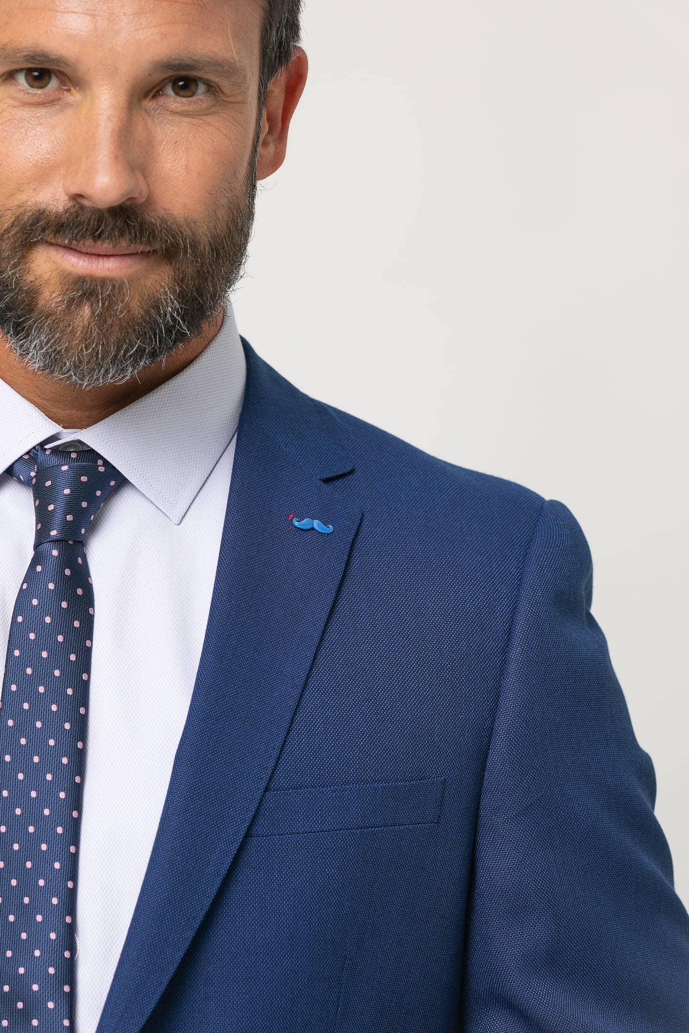 Ink Blue Slim Fit Suit False Plain with Elastane s/ grus for wholesale on Faire4