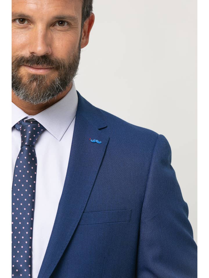 Ink Blue Slim Fit Suit False Plain with Elastane s/ grus for wholesale on Faire4