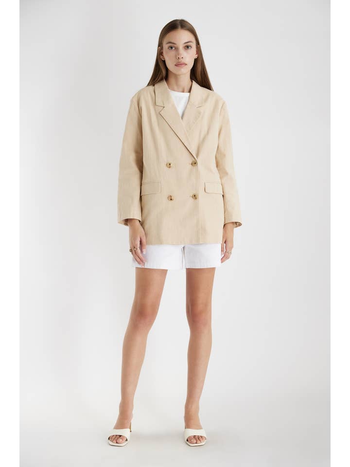 MOD REF - Wholesale Blazer - Women's - The Arla Jacket | Oversized Linen Blazer24