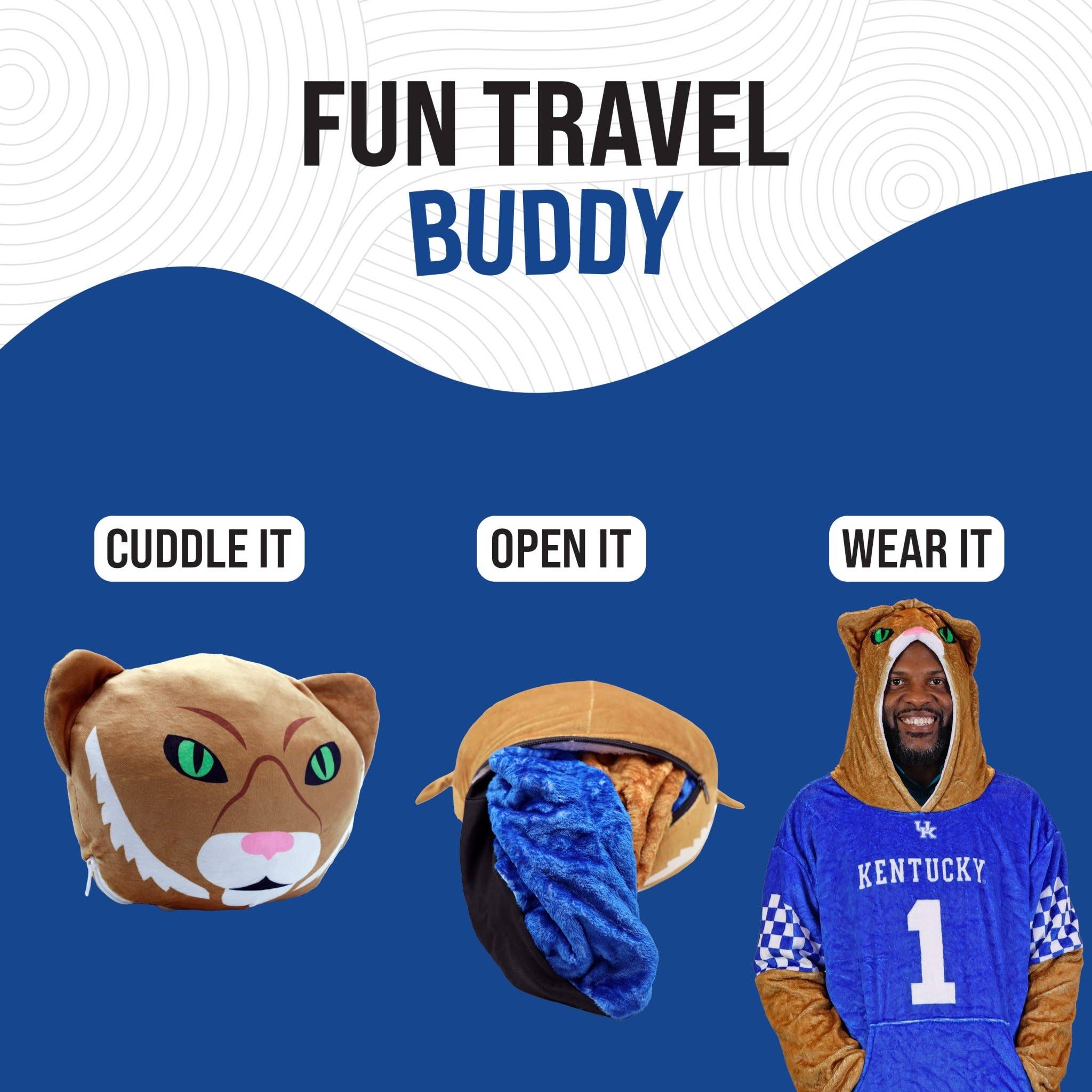 OrangeOnions - Wholesale Hoodie - Unisex - University of Kentucky Blanket Hoodie & Pillow Snugible5