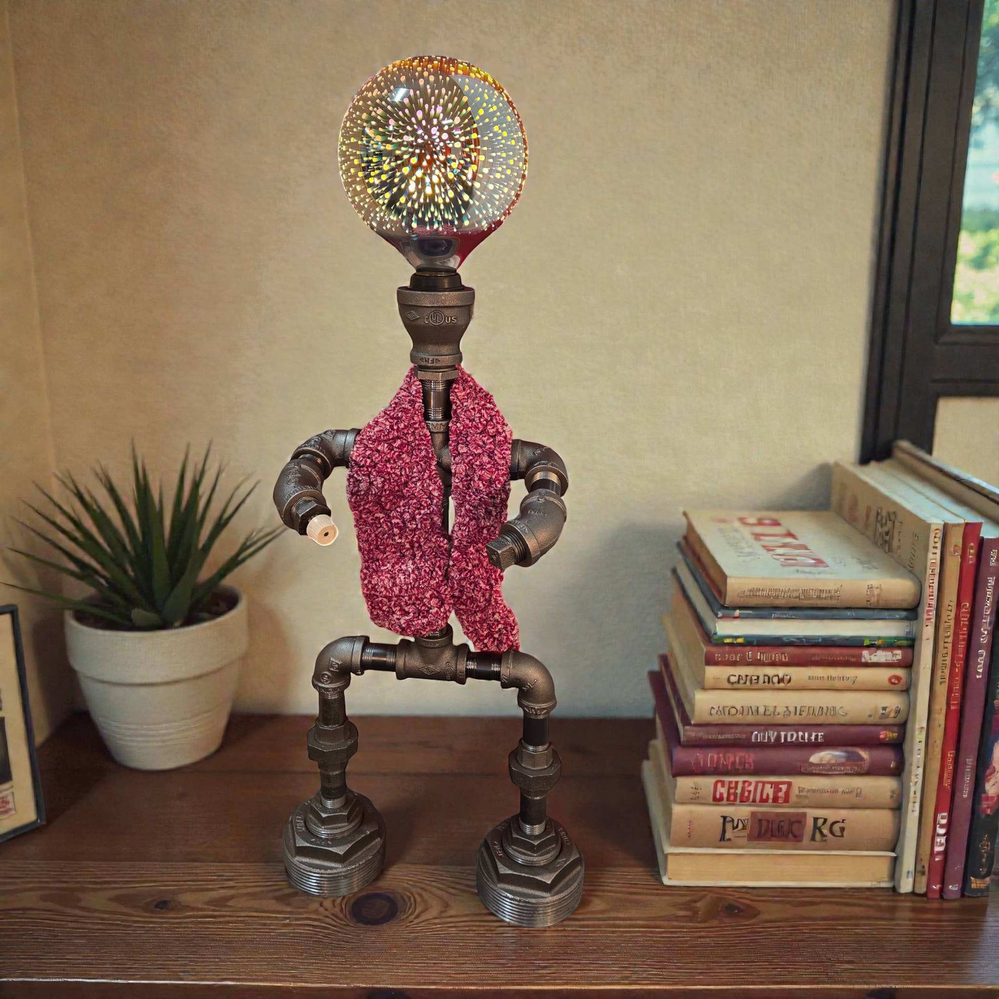 Mr. Willies Lighting - Wholesale Accent/Desk Lamp - Whimsical Industrial standing Robot Lamp 1