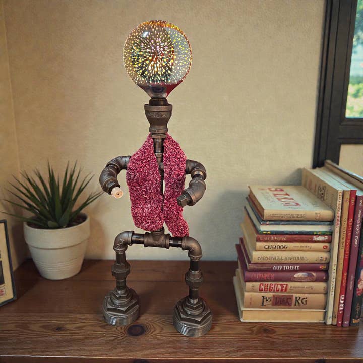 Mr. Willies Lighting - Wholesale Accent/Desk Lamp - Whimsical Industrial standing Robot Lamp 1