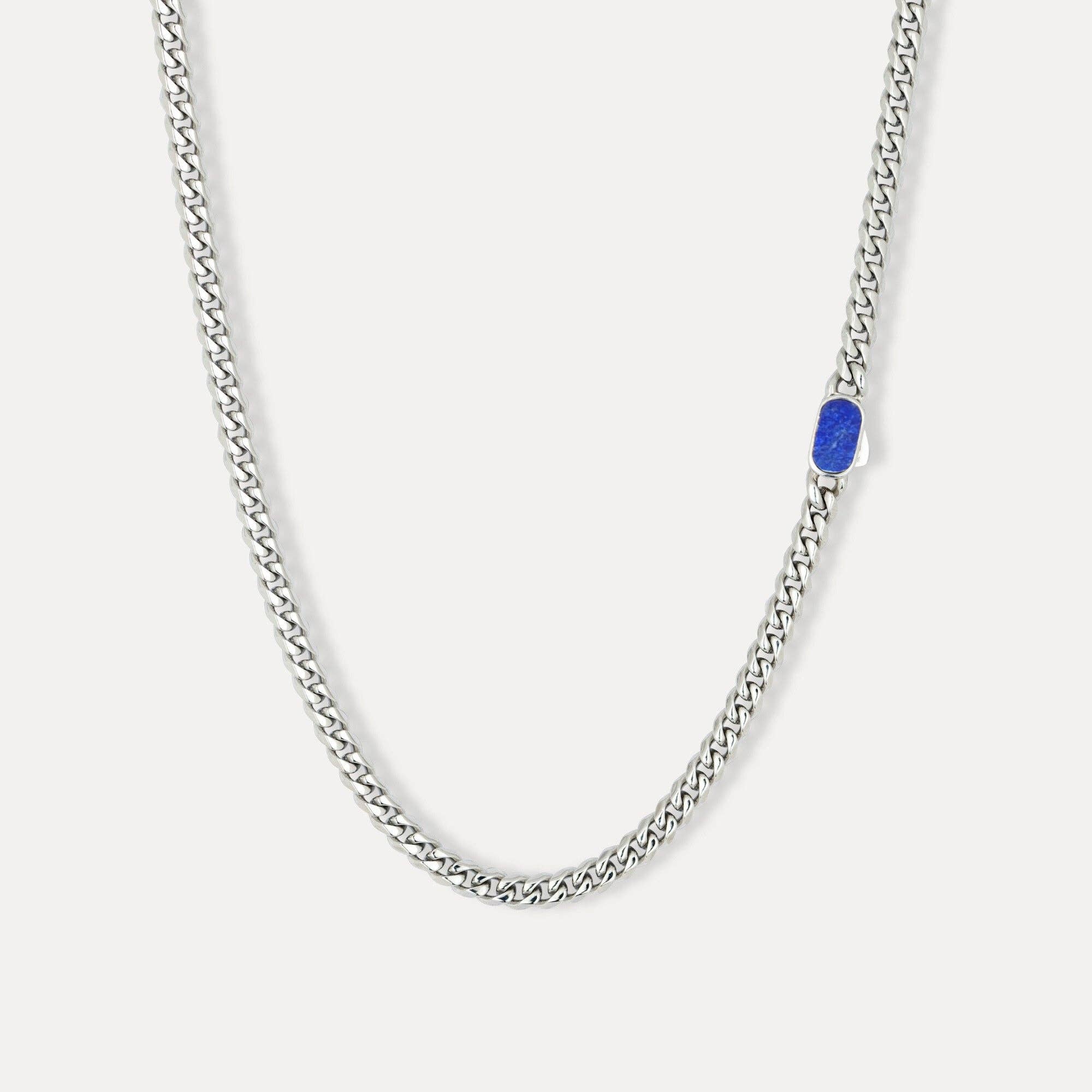 Lapis Cuban Chain (5MM) - Silver for wholesale on Faire0