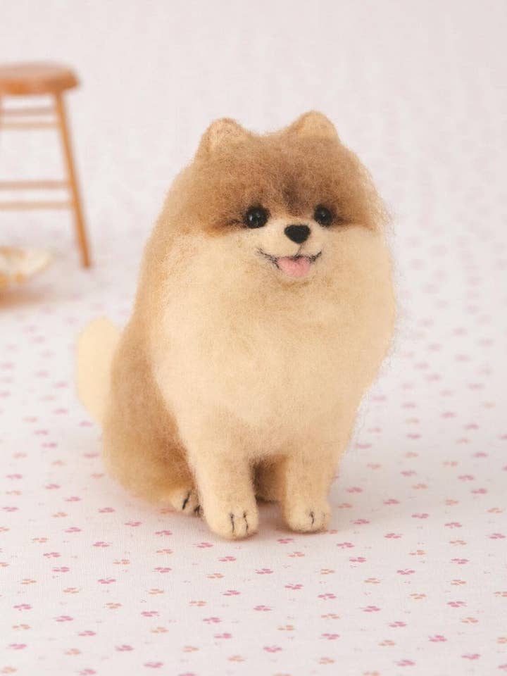 Japanese Pomeranian Needle Felting DIY Kit - Acleane Fiber for wholesale by 「FUNJI」In Japan
