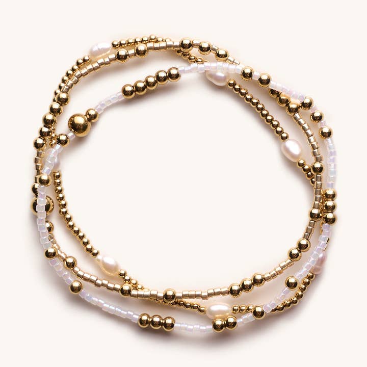 Game Day Bracelet Set- White for wholesale by Nikki Smith Designs