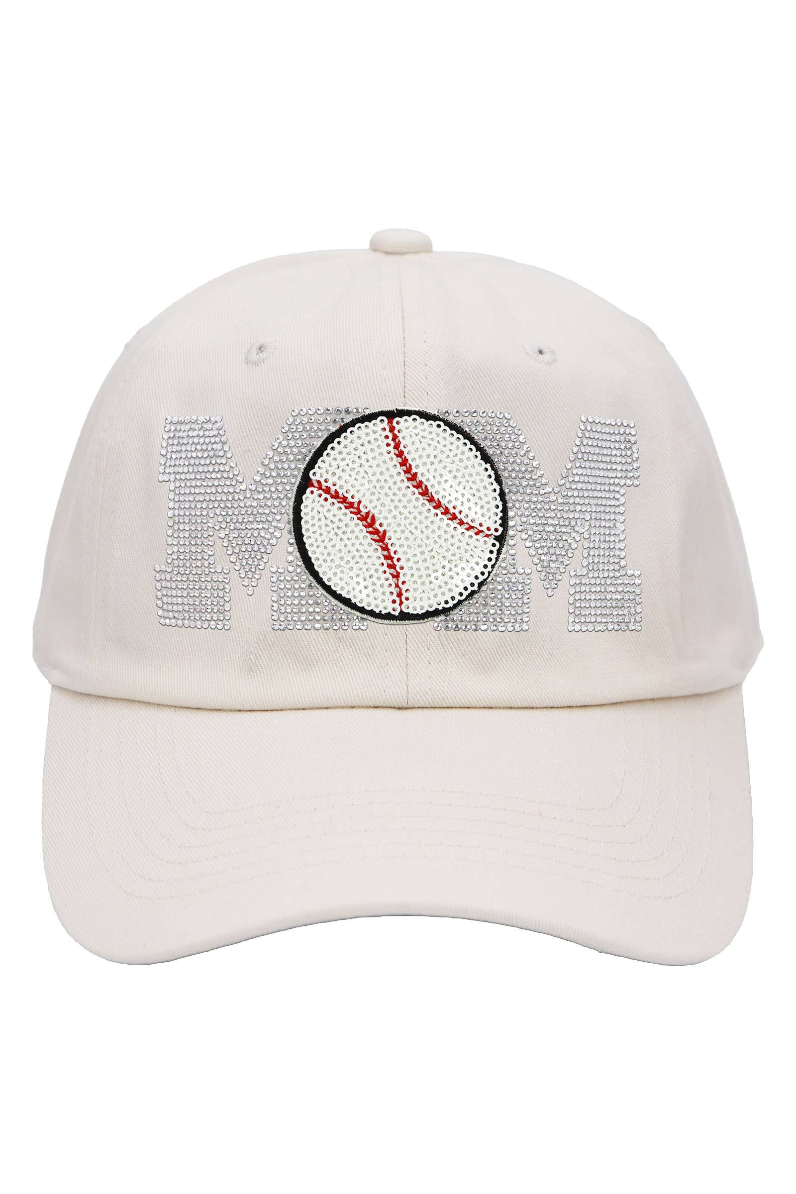 Cap Zone - Wholesale Baseball Cap - Women's - Baseball Mom Bling Rhinestone Cotton Polo Cap17