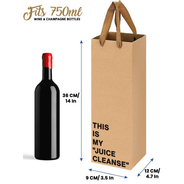 MilkToast Brands - Wholesale Wine gift bag - "This is my "juice cleanse" Wine Gift Bag4