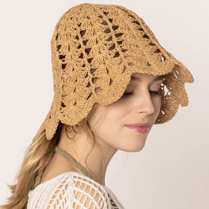 Sensibling Corp. - Wholesale Bucket Hat - Women's - Open Weave Straw Bucket Hat7