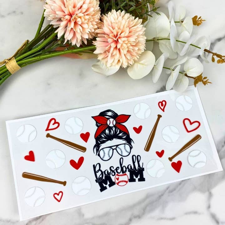 Baseball Mom | 16 oz UV DTF Wrap for wholesale by HKS Custom Designs