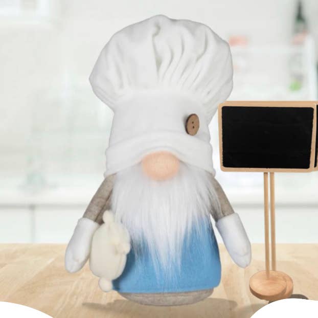 AlexisandGreenberg - Vendita all'ingrosso Decorazione natalizia - A&G Jumbo Chef, a forma di gnomo elfo e cartello, decorazione per la casa, idea regalo3
