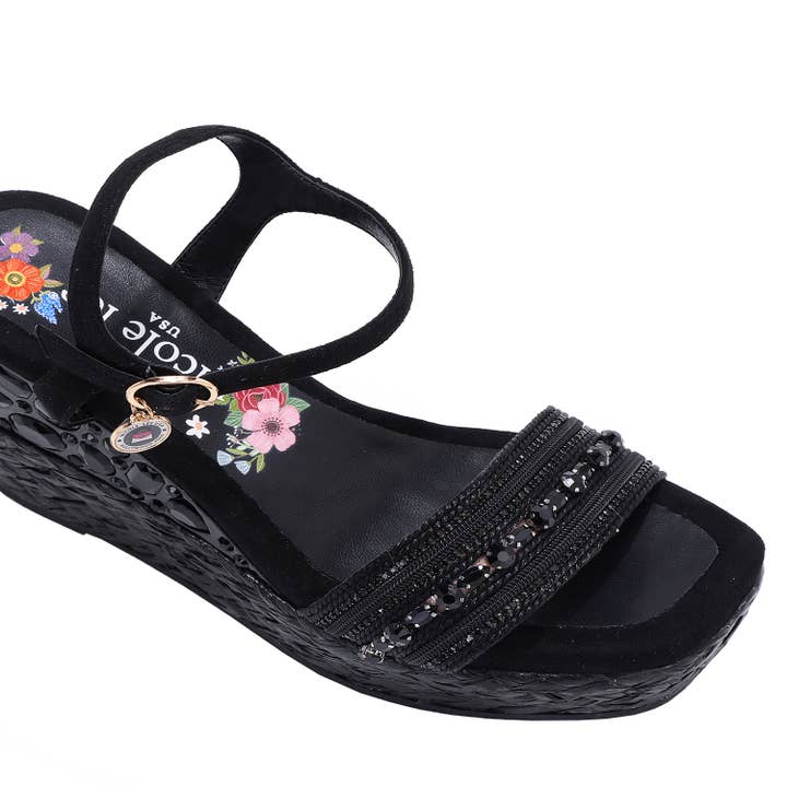 Nicole Lee USA - Wholesale Wedges - Women's - KALI ESPADRILLE WEDGE SANDAL4