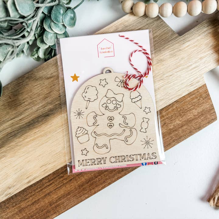 Lumber Revolution - Wholesale DIY Craft Kit - Paint-Your-Own Christmas Ornament | Wooden Holiday DIY Craft for Kids & Adults4