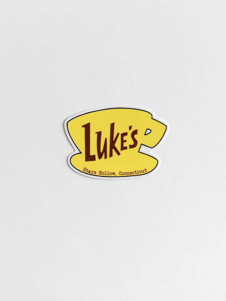 Luke’s Diner Gilmore Girls Waterproof Clear Sticker for wholesale by NatterDoodle
