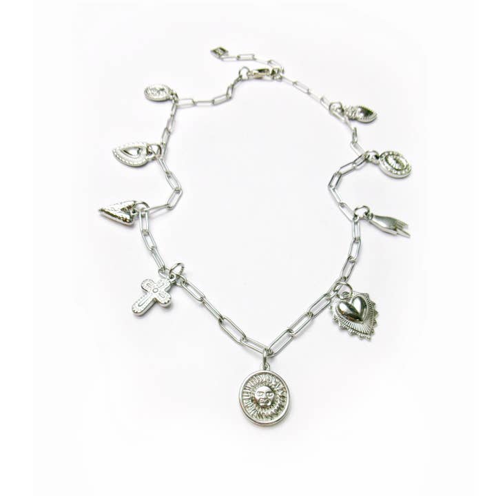Silver Mexican Milagros Miracle Charm Necklace and other Purchase Wholesale wherechurros. Free Returns & Net 60 Terms on Faire trending on Faire.
