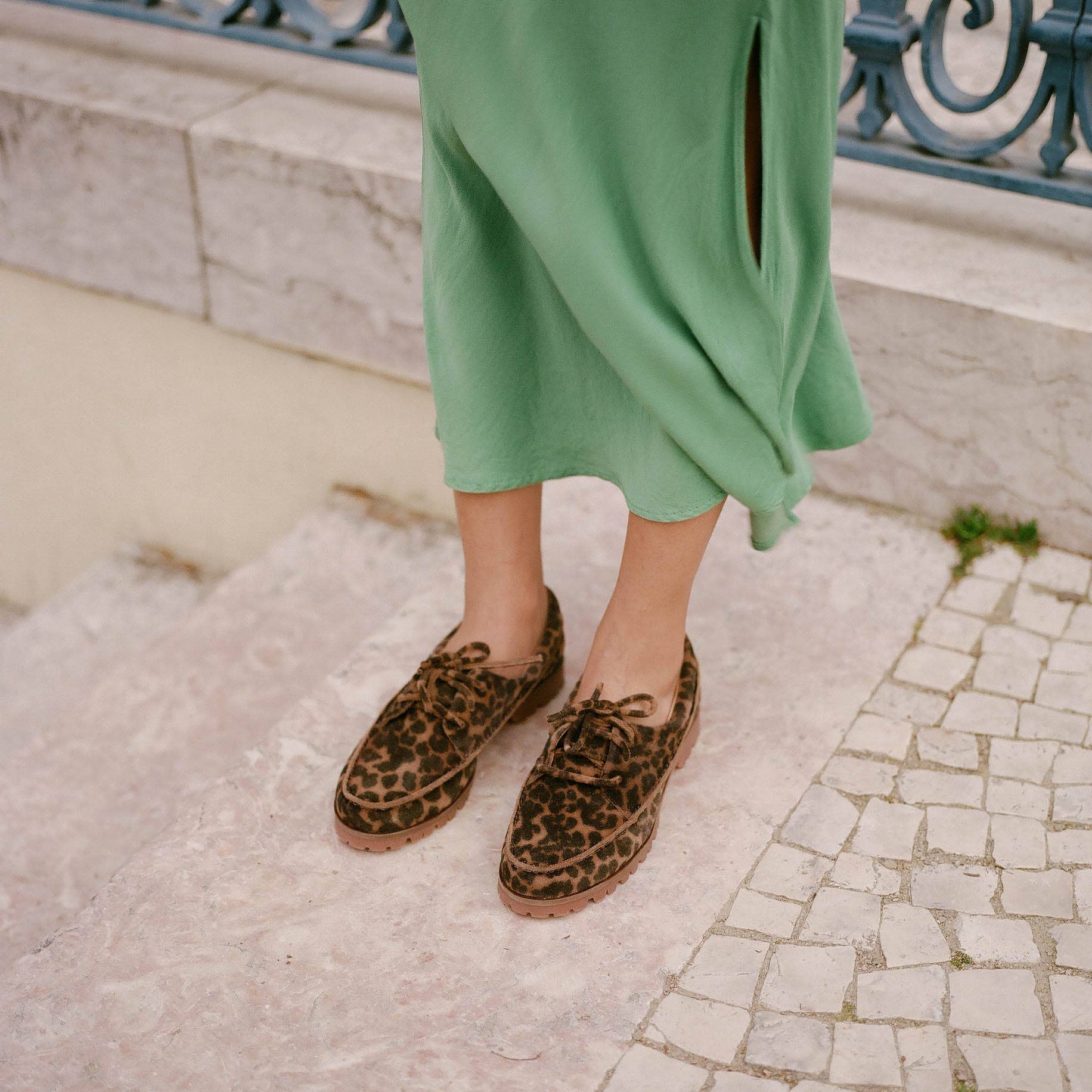 brown Tefer Flats, pattern velvet for wholesale on Faire3