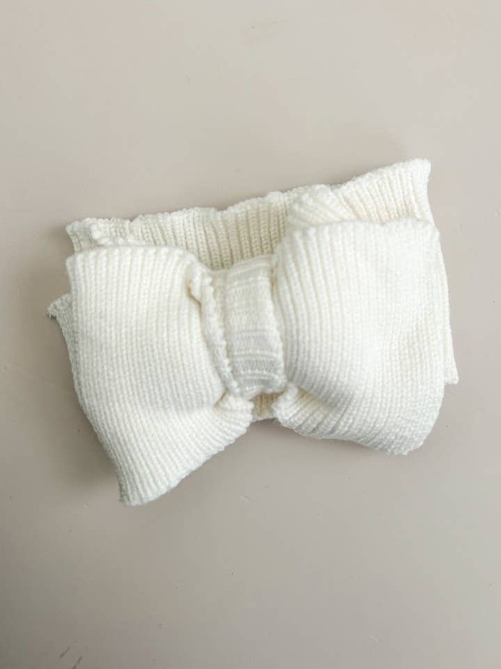 LAZO SOBREDIMENSIONADO DE PUNTO ACANALADO - BLANCO para venta al por mayor de Petite + Co