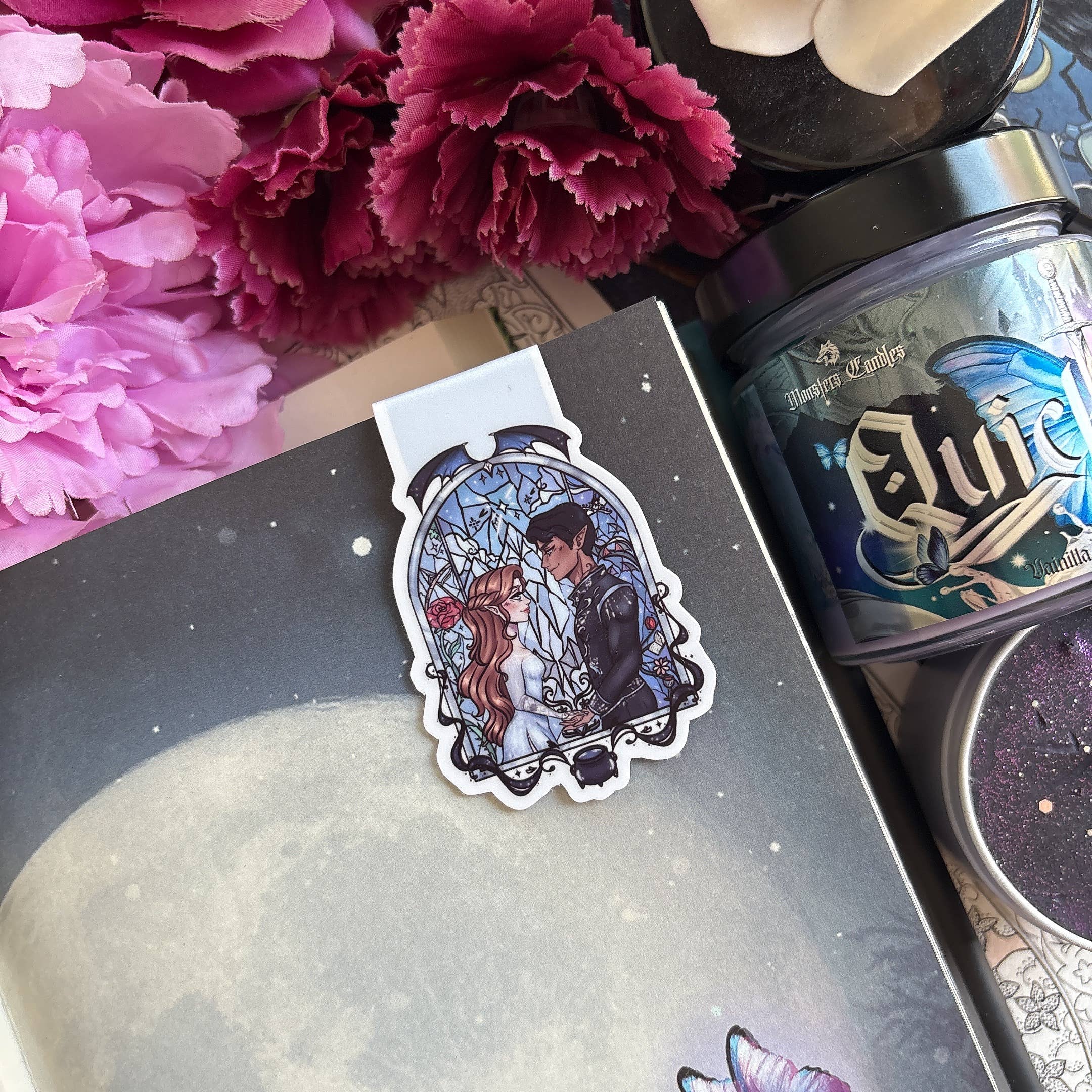 Alsace’s Art - Wholesale Bookmark - Acotar Stainglaas - Magnetic Bookmark.