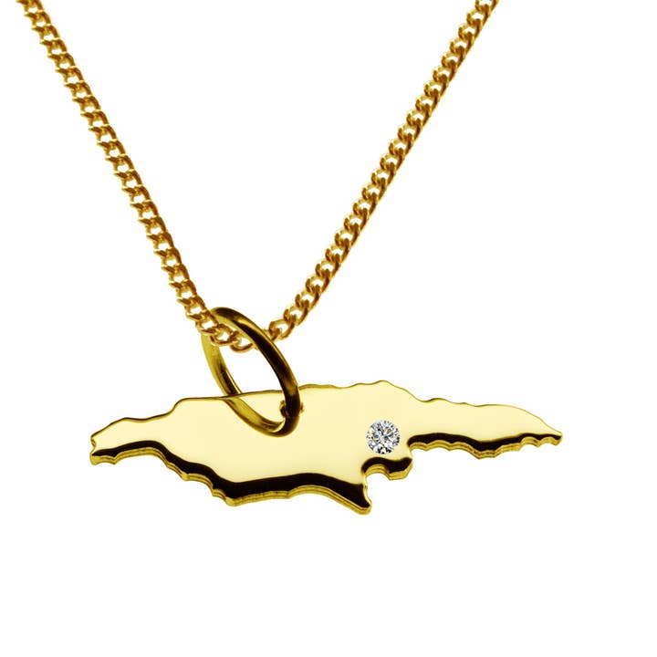 Collier 50 cm+pendentif Jamaïque avec diamant pour la vente par S.W.w. Schmuckwaren GmbH