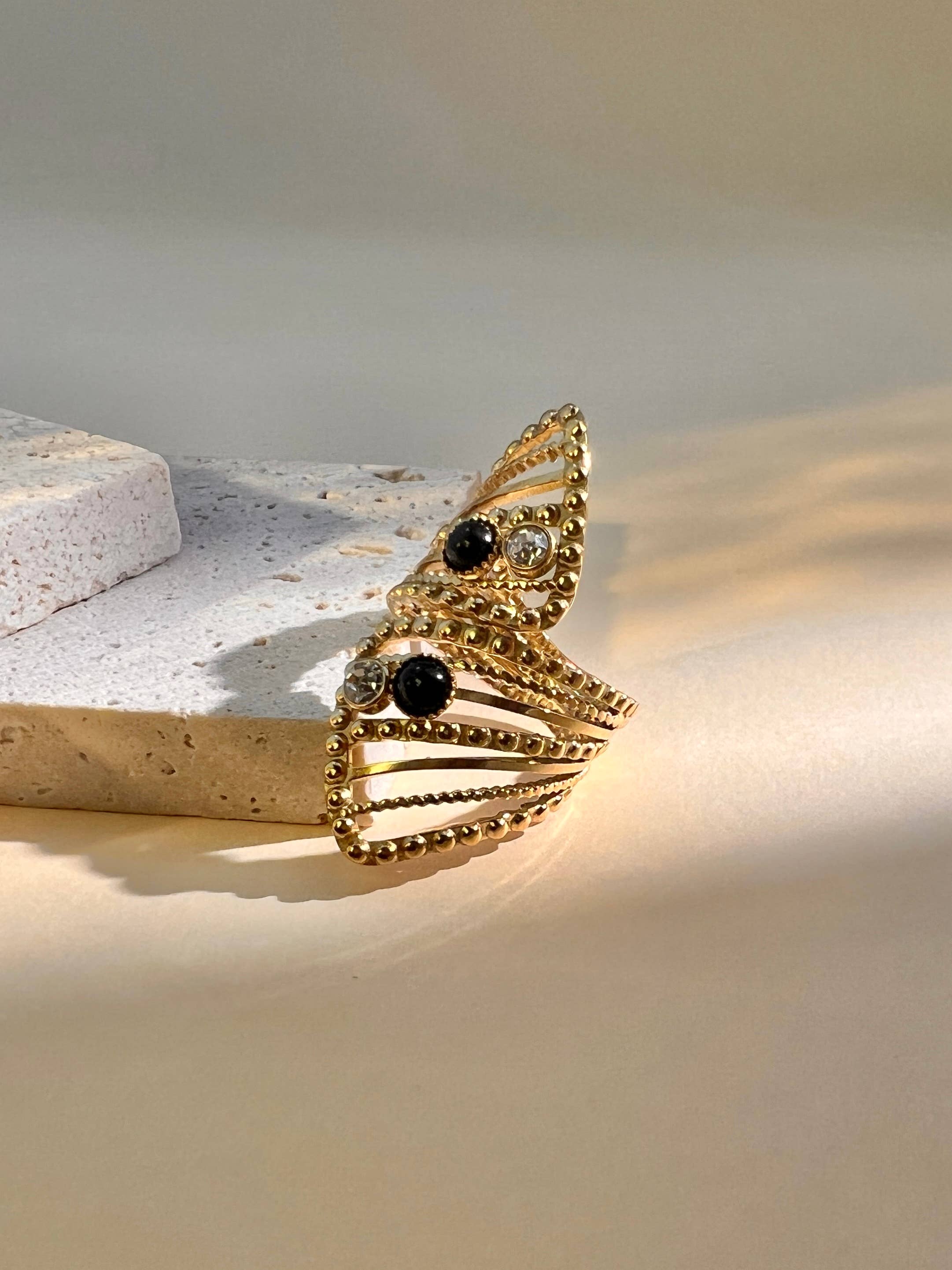 COSMOS – Großhandel Cocktail-/Statement-Ring – Verstellbarer Edelstahlring mit gedrehtem Design7