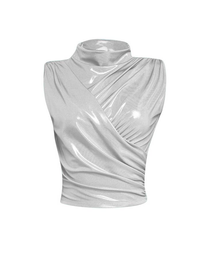 K Too - Wholesale Lounge top – Women's - Slinky foiled sleeveless top4
