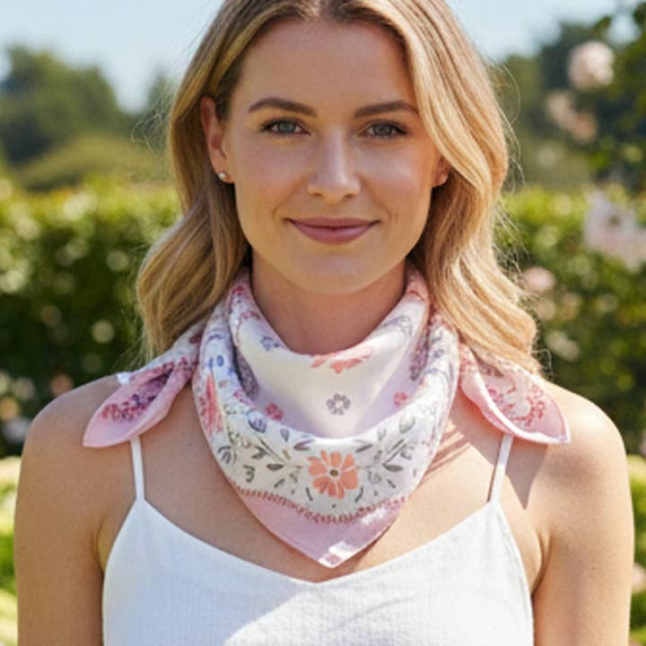 MiMi Wholesale - Wholesale Bandana - Women's - BS0113 Dani Floral Print Bandana7
