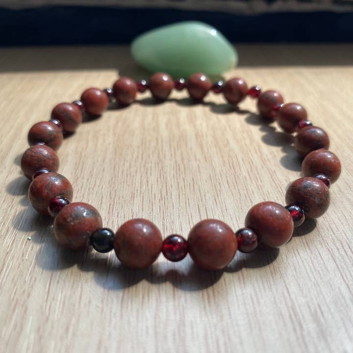 Kamicr8tions - Wholesale Beaded Bracelet - Red Jasper/Garnet Bracelet