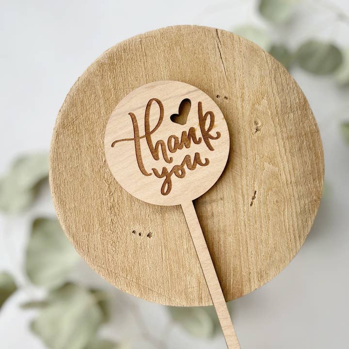 Marqueur de bouquet de remerciement pour la vente par Charming Finds