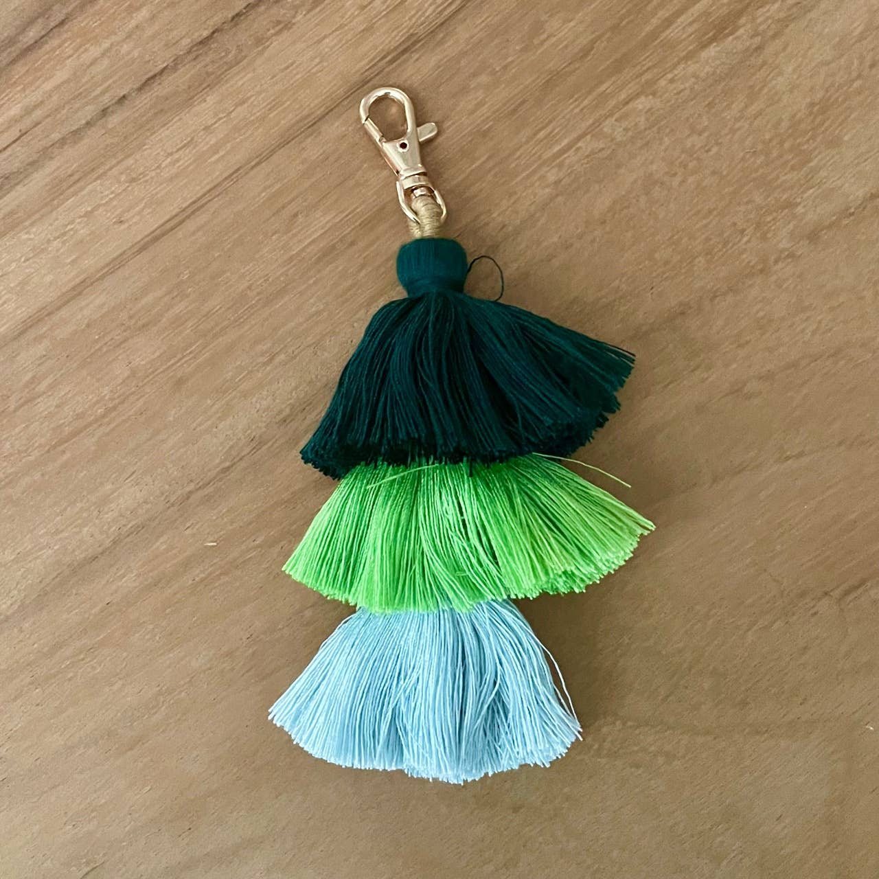 Palmy Pineapple - Wholesale Keychain - Women's - 3 Tiered Large Ombre Tassel with Clasp2