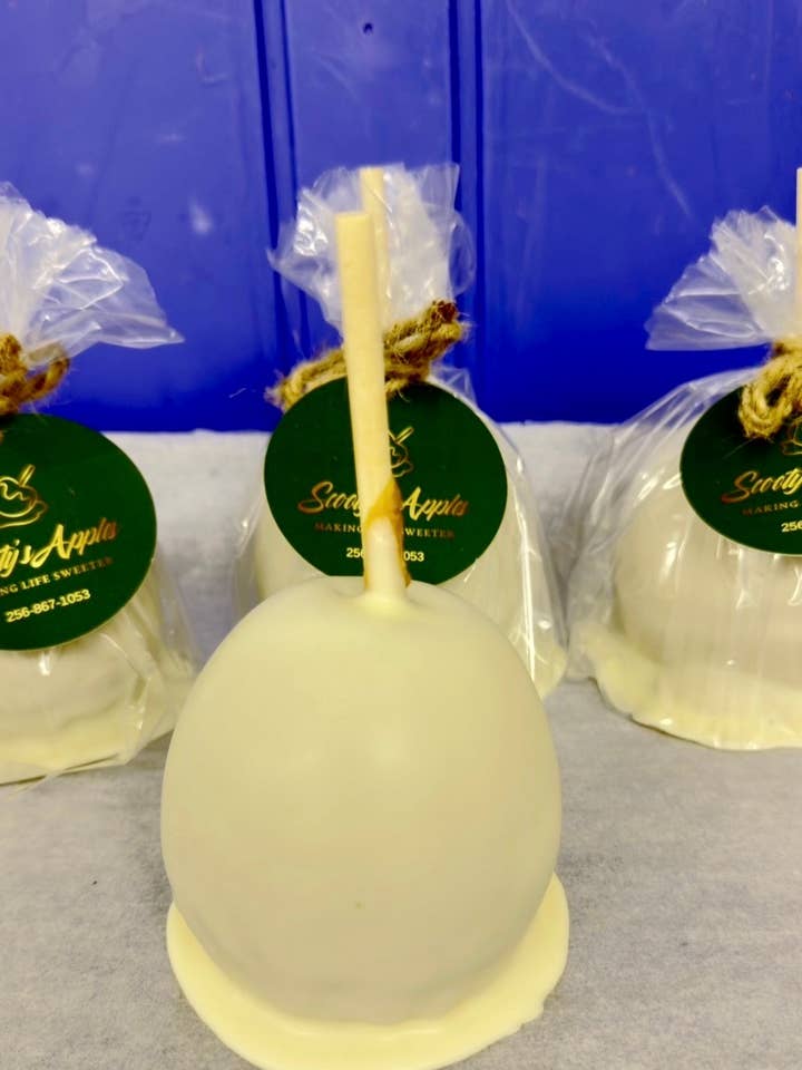 Double Dipped White for wholesale by Scooty's Apples LLC