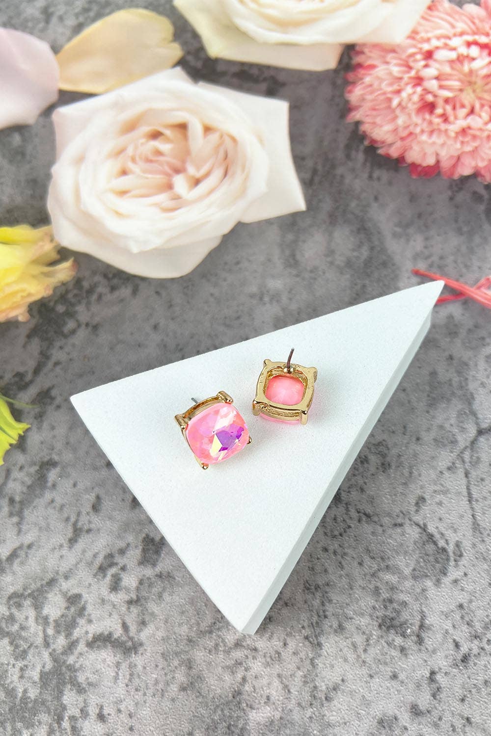 JHP Collection - Wholesale Stud/Post Earrings - VARIETY COLORS OF SEMI PRECIOUSGLASS POST EARRINGS20