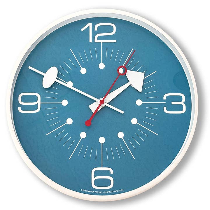 About Dot Time Wall Clock - Blue for wholesale by Destination PSP
