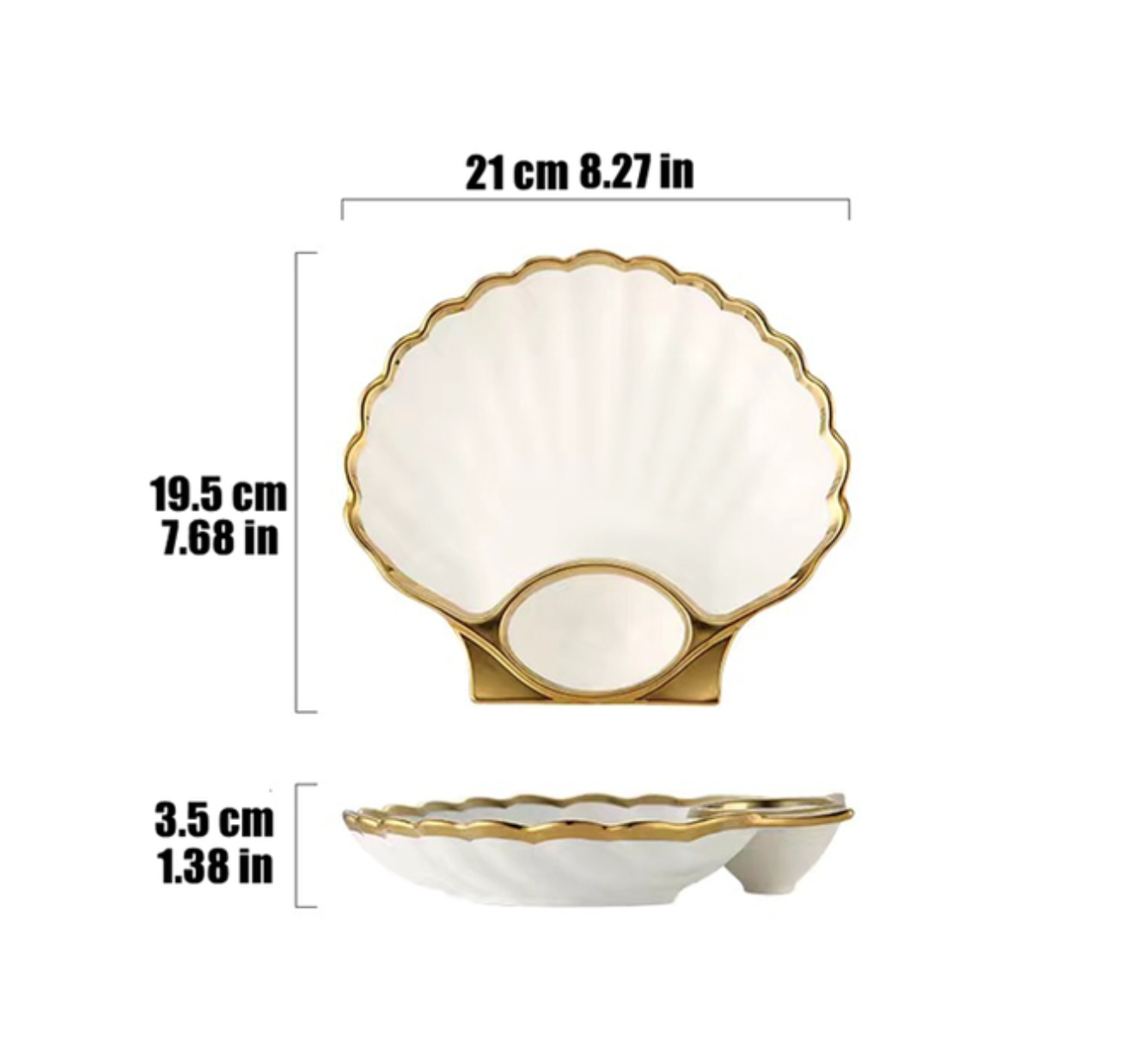 Homerely (We Cover All Import Duties) - Wholesale Dinner Plate - 8 inch Shell Ceramic Dinner Plate1