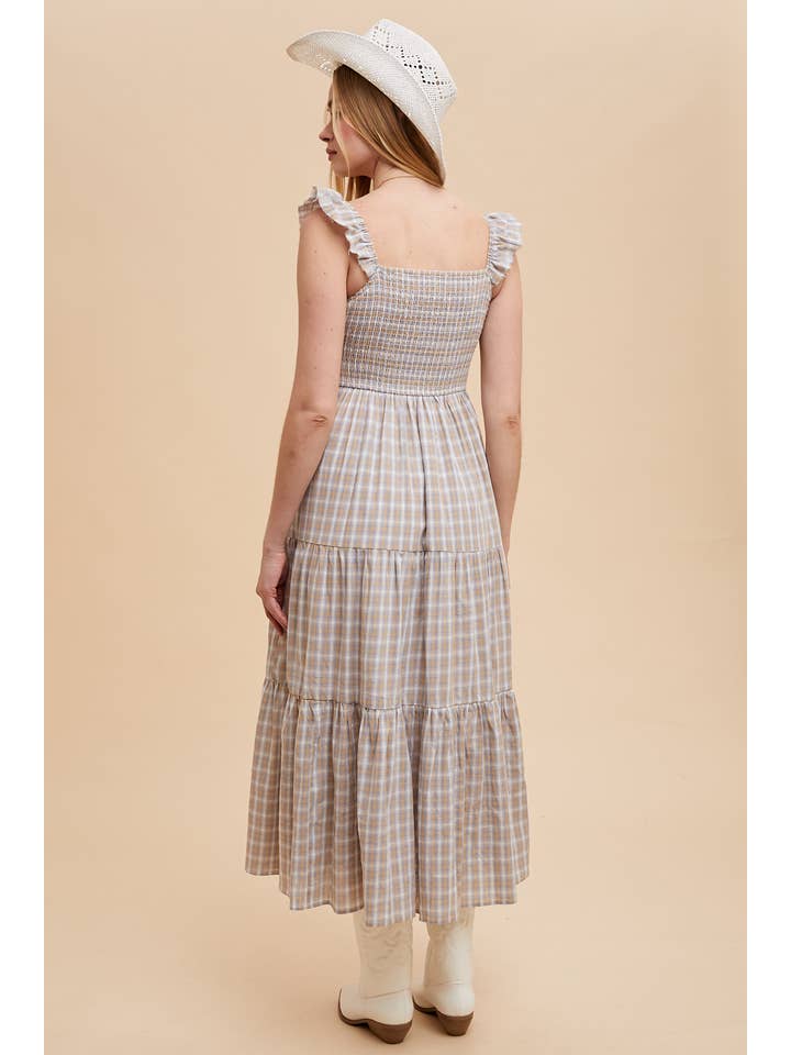 In Loom - Wholesale Dress - Women's - COTTON PLAID SUMMER DRESS