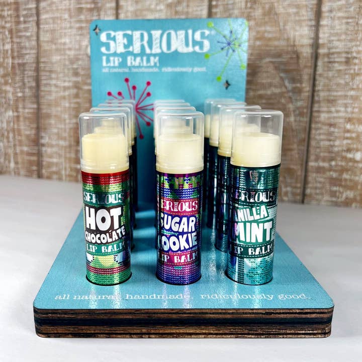 Serious Lip Balm - Wholesale Lip Balm - BIG Natural Lip Balms - ADORABLE Display Package!2