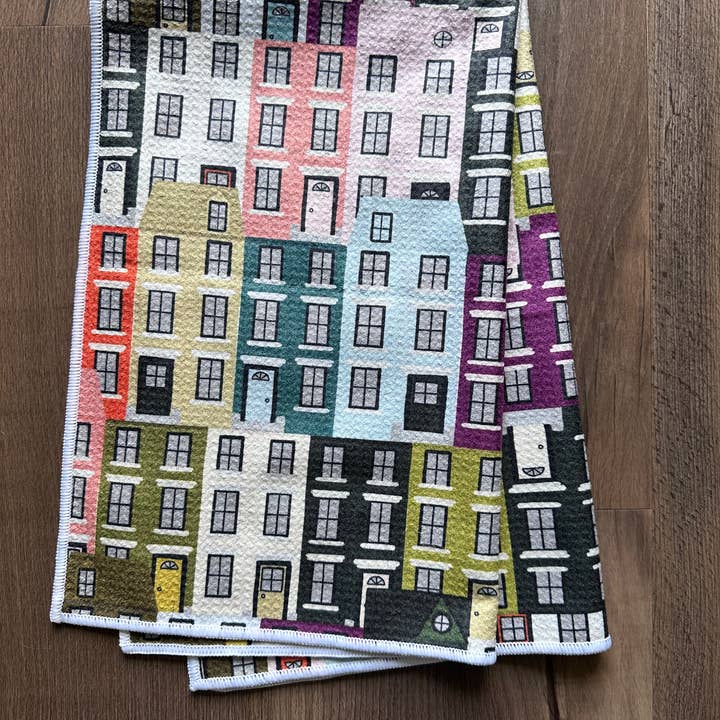 the letters mdn - Wholesale Hand Towel - Row Homes Waffle Double Sided Hand Towel