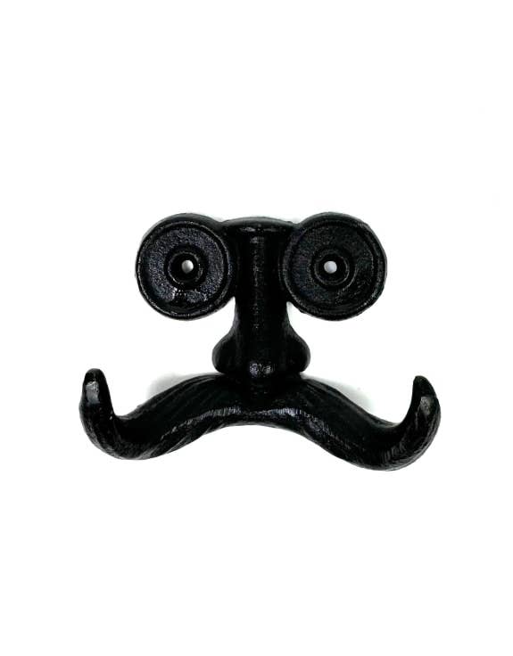 McGowan & Rutherford Ltd - Wholesale Coat Rack - Black Moustache Cast Iron Coat Hook