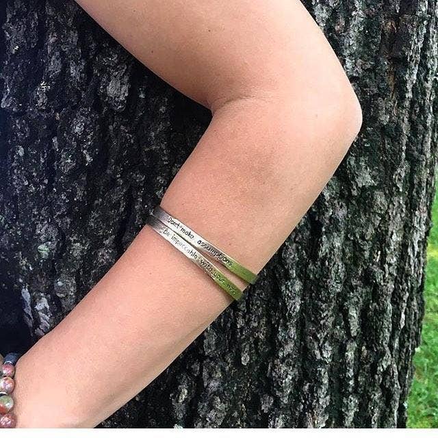 Jewelry Evolution - Wholesale Jewelry Set - The Four Agreements Double Bangle Set1