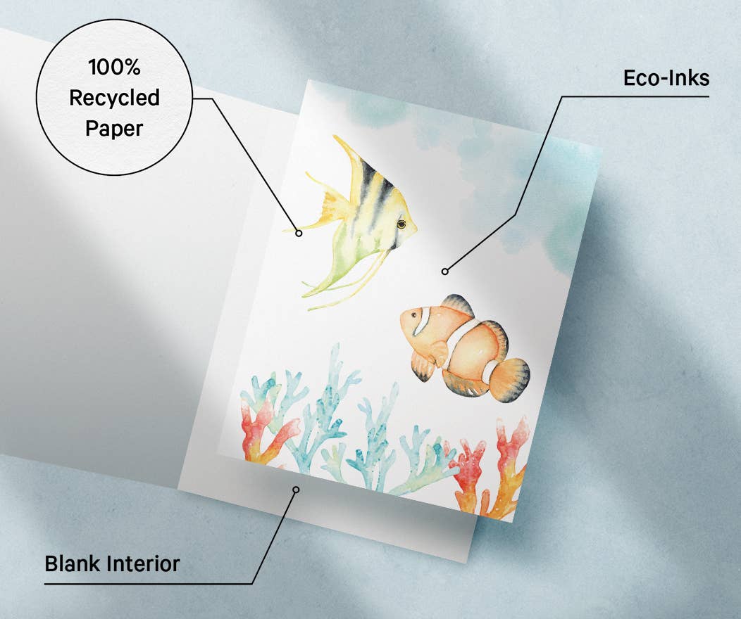 Twigs Paper - Wholesale Stationery/Notecard Set - Ocean Life Greeting Card Set | Assorted Notecards5