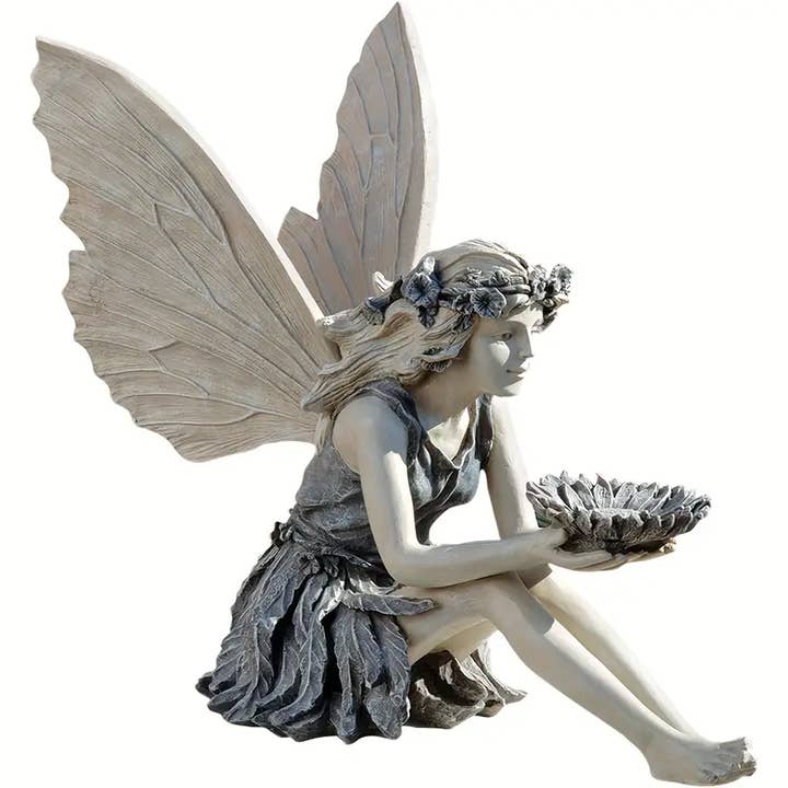 Magnifique Hearts - Vendita all'ingrosso Ornamenti/decorazioni per esterni - Statua Fata con Ali d'Angelo per Giardino Miniatura 14 cm3