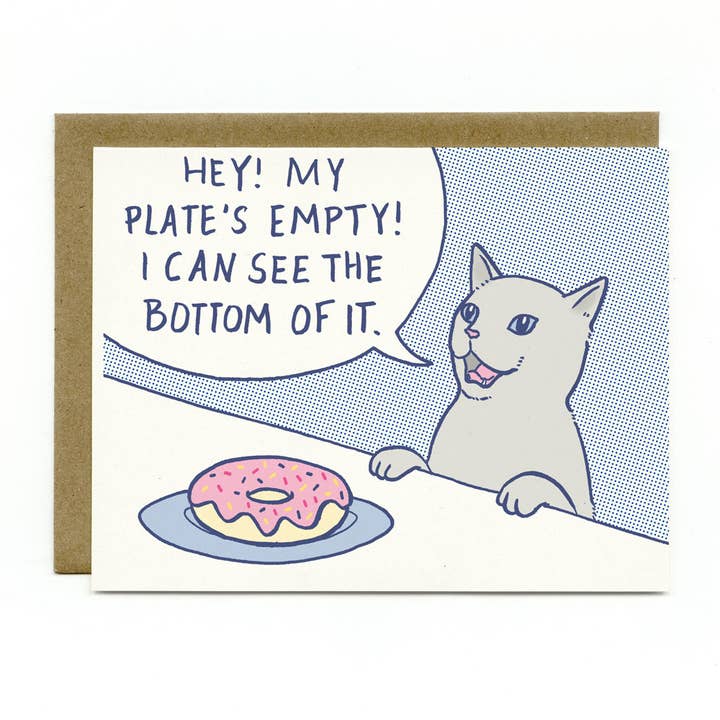 Cartão de aniversário Donut Cat por atacado de Bee's Knees Industries