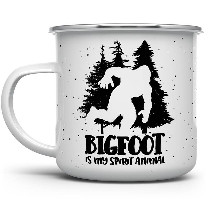 Loftipop - Wholesale Coffee Mug - Bigfoot is My Spirit Animal Camp Mug, Sasquatch Cup